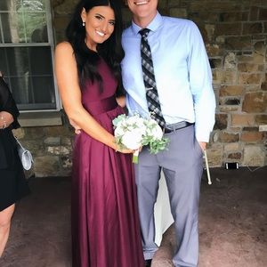 Vera Wang Maroon Bridesmaid Dress Size 2